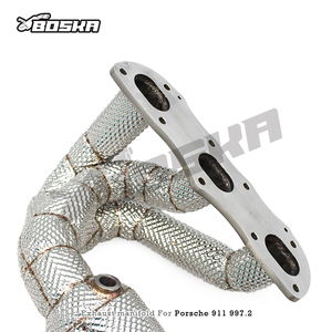 Collecteur d'échappement catalytique personnalisé 3 en 1 pour Porsche 911 997/997.2 Carrera 3.6L/3.8L 2008-2011 Boska T304 100/200/300 cellules - Product Image 5