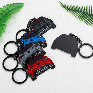 OEM Cá Nhân Keychain Mạ Đen Mát Quà Tặng Thể Thao Xe Vòng Chìa Khóa Kim Loại Kẽm Hợp Kim 3D <span class=keywords><strong>5</strong></span> Màu Sắc Men Móc Khóa Cho Xe Ô Tô - Product Image 6