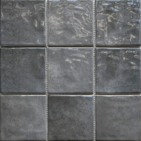 P97YC08 Nouveauté 2026 Carreaux de Mosaïque Azulejo Carrés Personnalisés 300*300mm Style Noir Brillant 30*30 Carrelage en Porcelaine Émaillée Effet Marbre