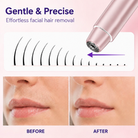 Épilateur facial pour femmes, rasoir électrique indolore pour le visage, mini-épilateur pour le dessus des lèvres et le menton, portable et idéal pour les voyages