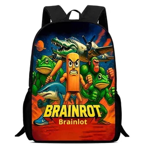 Новый школьный рюкзак с принтом «Мозговой шляхет», мультяшный рюкзак «Шань-хай-цзинь», легкий полиэстеровый рюкзак на два плеча, складной - Product Image 4