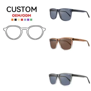 New Trend Sun Glasses Custom Mens Wholesale Luxury Acetate UV400 High Quality Sunglasses with Gradient Color