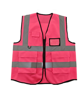 เสื้อกั๊กนิรภัยสะท้อนแสงสะท้อนแสงหลากสีหลายกระเป๋าเสื้อแจ็กเก็ตใส่ทำงาน - Product Image 4