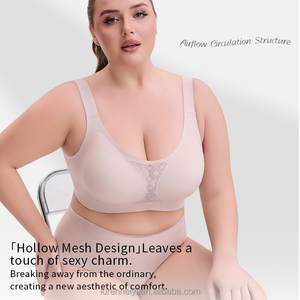 Thickened And Enlarged Mom-style Anti-sagging, Moisture-absorbing And Sweat-wicking Fabric No Underwire Lingerie Women
