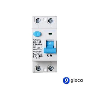 Interrupteur différentiel Gloca 2P 63A 300mA 250V 50Hz Classe A Utilisation industrielle 2 modules DIN - Product Image 4