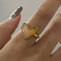 Femmes luxe Vintage 18K plaqué or acier inoxydable Afghan Jade anneau ouvert réglable fiançailles fête bijoux