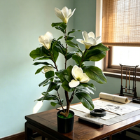 Neue Hochzeitsdekoration & Zubehör Künstlicher Magnolienblütenbaum Kunstblumen Weihnachtsgeschenke Innenraum Büro Hausdekoration