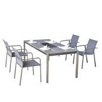 Edelstahl Outdoor Stühle Restaurant Esszimmers tuhl Tisch Set Gartenmöbel mit Eis kübel