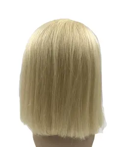 Perruque bob lace front wig naturelle 14 pouces — eva, cheveux courts et pre-plucked, naissance de cheveux naturelle, lace transparente, confortables, pour femmes blanches