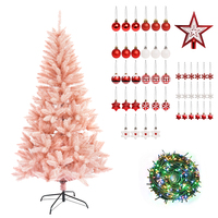 Ornements artificiels en PVC modernes et bon marché, arbres de Noël géants en PVC floqués avec lumières LED
