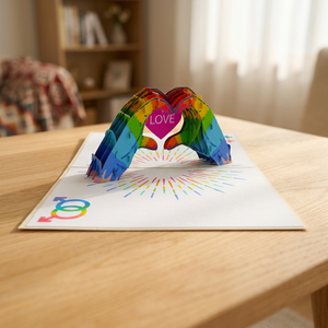 Tarjeta de Felicitación 3D Hecha a Mano, Ecológica, con Forma de Corazón, de Papel Colorido, para el Día de San Valentín, con Impresión Offset y Barnizado Mate - Product Image 3