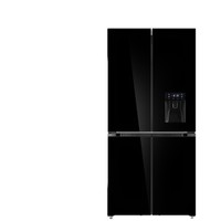 Réfrigérateur à portes françaises en verre de 520 L, 4 portes, Inverter, No Frost, Acier inoxydable, avec distributeur d'eau et éclairage LED