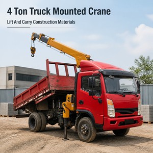 Grúa Usada Confiable de 4 Toneladas Montada en Camión, Año 2019, Motor de 110HP, Camión Compacto de Carga con Pluma Hidráulica - Product Image 2