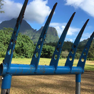 JH-Mech Heavy Duty 5 dientes jardín cultivo aireado arcilla suelo para granja acero al carbono horquilla ancha con mango de fibra de vidrio - Product Image 4