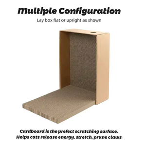 Tempat tidur kucing pabrik grosir papan cakar kucing dengan 5 bantalan penggaruk isi ulang MOQ rendah terjangkau dan ekonomis - Product Image 5