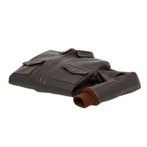 Veste bomber A2 en cuir de vache véritable marron foncé pour homme Icon Gilani, style rétro aviateur, streetwear, hiver, résistante - Product Image 4