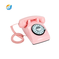 Téléphone Rotatif Vintage en Gros pour Mariages, Fonction d'Enregistrement Vocal Personnalisable, Décorations de Mariage