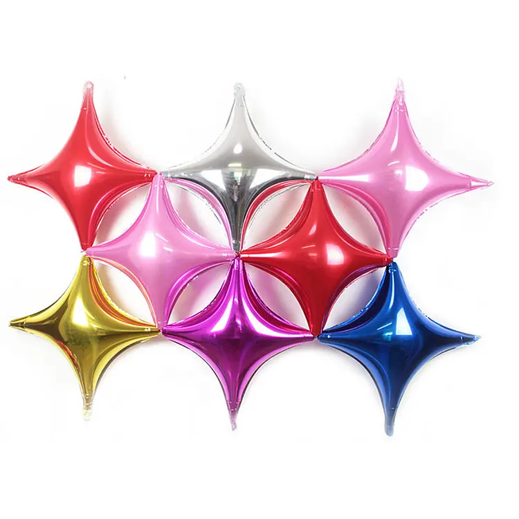 Globos de estrellas de aluminio para decoración de fiesta, decoración promocional de alta calidad para fiesta de cumpleaños