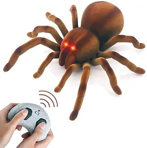 Halloween Prop Funny Prank Toys Wireless Remote Control Pet Stuff Tarantula Simulation Texture Fur Scary RC Toy Spider