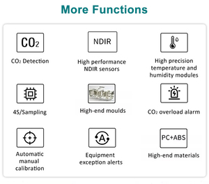맞춤형 학교 유치원 LED 디스플레이 NDIR 공기질 <span class=keywords><strong>CO2</strong></span> 모니터 미터 와이파이 데스크탑 <span class=keywords><strong>CO2</strong></span> 감지기 - Product Image 4