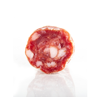 Salami italien de qualité supérieure, à grains moyens, en boîte synthétique, viande de porc, pour la vente en gros