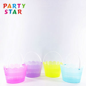 High Quality Kids Easter Party Colorful Plastic Gift Basket Custom Easter Exquisite Egg Basket