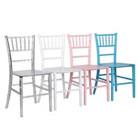 Salle à manger empilable personnalisée en plastique résine rose Hôtel Banquet enfants chaise et Tables événements Chiavari fête meubles pour enfants