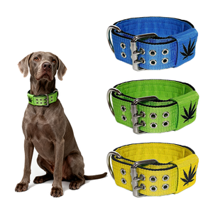 Пользовательские вышивка <span class=keywords><strong>2</strong></span>-дюймовый нейлоновый ошейник для собак Тактический Регулируемый отражающий для больших собак - Product Image 1
