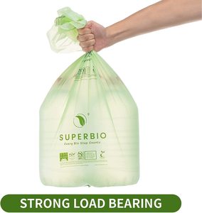 13 Gallon <b>PLA</b> Compostable Flat Top Tall Kitchen Garbage Bags - Product Image 3
