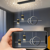 Lámpara de Suspensión Colgante con Proyector de Estrellas 70W 120V-220V Candelabro de Techo con Certificación CE para Comedor