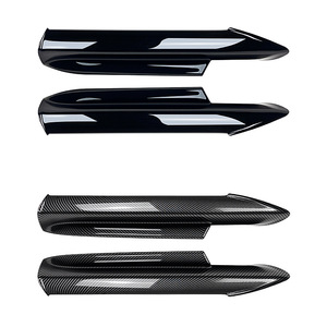 Bmw 3 Series E90 E91 Front Bumper Corner Decal Piano Black Carbon Fiber Texture Adhesive Car Stickers For 2005 2008 - Product Image 5