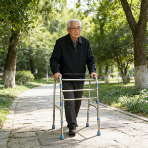 Andador para Ancianos Suministrado por Fábrica, Andador Plegable de Acero Inoxidable con Altura Ajustable para Discapacitados, Ayuda para la Movilidad - Product Image 1