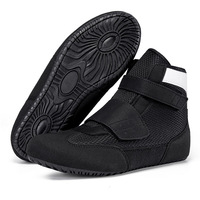 Chaussures de boxe et de lutte en cuir respirant et maille, semelle TPR antidérapante, légères, montantes, pour combat, MMA, sparring et gym