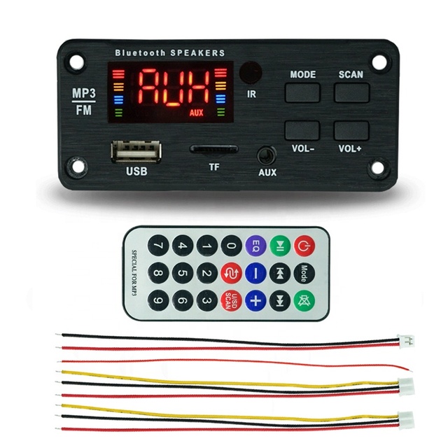12V MP3 Player USB Decoder Circuit Board Wireless BT 5.3 Wireless Audio Module Decoding MP3 WMA