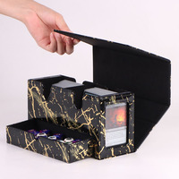 Boîte de rangement pour cartes Commander Display Deck Box en cuir PU, design moderne