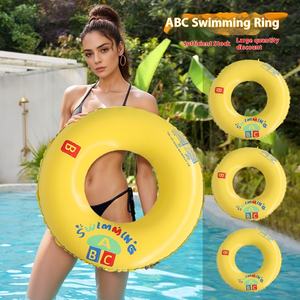 Bouées de natation pour bébé OEM jaunes en PVC ABC, double épaisseur, écologiques, pour piscine extérieure, type bouée aisselles - Product Image 3