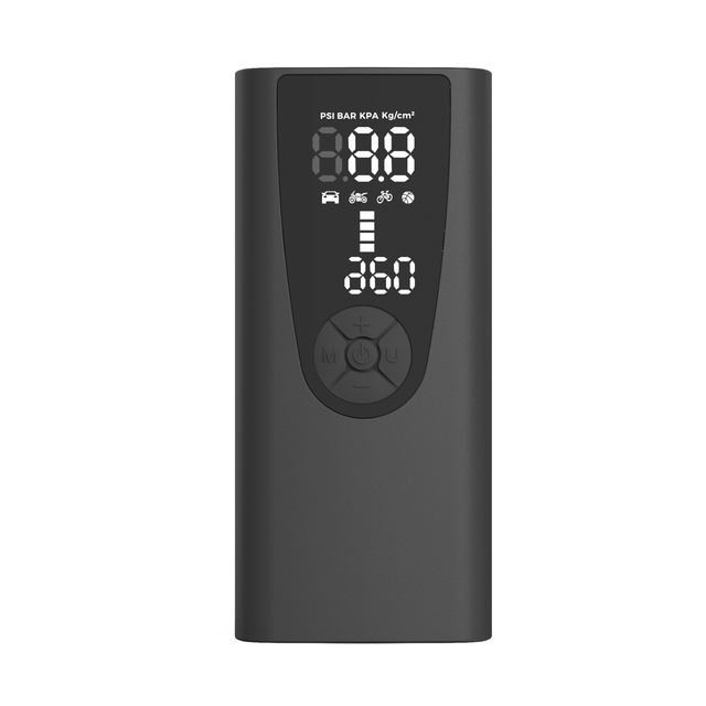 2024 New Portable 12V Wireless Smart Handheld Air Pump ABS with LED Light & Pressure Gauge Faster Inflation Power Bank Cordless