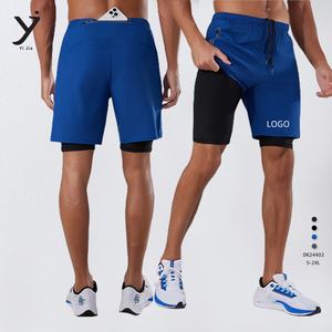 Pantalones Cortos Deportivos de Doble Capa para Hombre, Pantalones Deportivos Ligeros con Estampados para Deportes al Aire Libre y Uso EN EL Gimnasio, XXL - Product Image 1