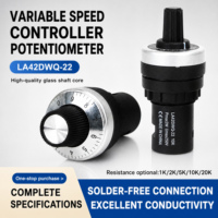 Potentiomètre de précision LA42DWQ-22, montage sur panneau 22 mm, 1K/2K/5K, résistance variable rotative industrielle pour contrôle de vitesse VFD