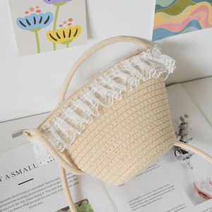 Sac en paille pour femme, nouveau sac tissé motif dessin animé 2026, sac seau pour téléphone portable, idéal pour les vacances d'été à la plage. - Product Image 2