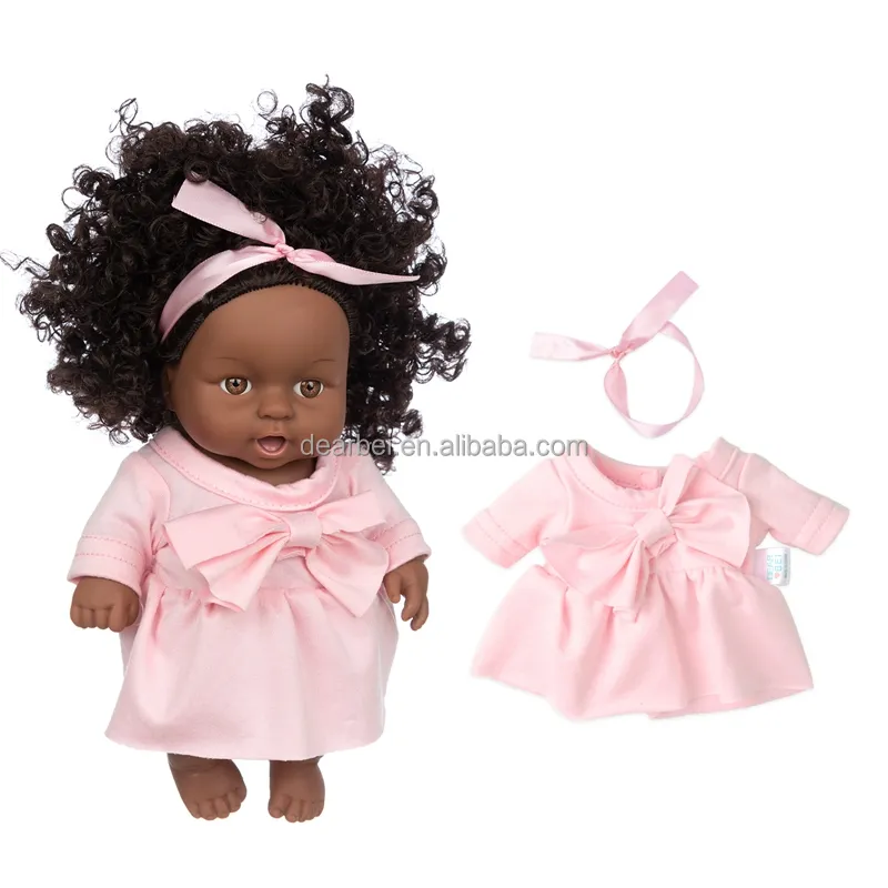 Realistici giocattoli per bambole africane con capelli ricci da 8 pollici per bambini bellissimo regalo bambola nera giocattoli per bambina creatore di bambole usato