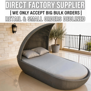 Fabricant professionnel de lits de repos en rotin pour l'extérieur : Chaise longue de luxe en forme de goutte d'eau pour projets commerciaux - OEM/ODM - Product Image 2