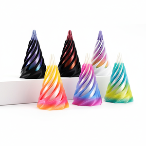Juguete Antiestrés en Forma de Cono Espiral Impreso en 3D, Pirámide Helicoidal Imposible, Spinner Colorido para Aliviar el Estrés y Decorar el Escritorio - Product Image 1