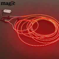 Bande LED RGB à émission latérale de 5 mm de large, 144 LED/m, DC5V, adressable, WS2812, contrôle vocal, USB, PCB en cuivre pour l'éclairage paysager