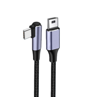 Kabel Transfer Data pengisi daya Pria, USB C Male ke Mini Usb 5pin 1m Untuk kamera
