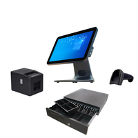 Système de point de vente DY tout-en-un avec écran tactile 15,6 + 11,6 pouces, Windows/Android, Google Store, avec deux écrans 11,6 pouces