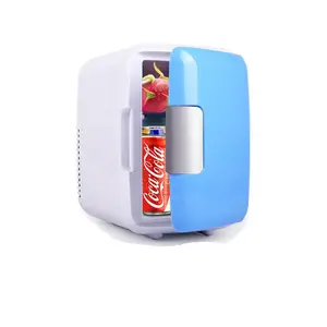 Mini frigorífico portátil para carro, geladeira pequena para automóveis com geladeira fria e quente, 5l