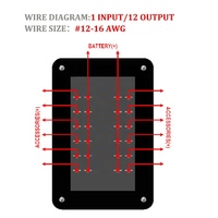 Araba deniz için kırmızı uyarı led'i ile 12V DC 12 yollu devre sigorta kutusu bıçak blok tutucu