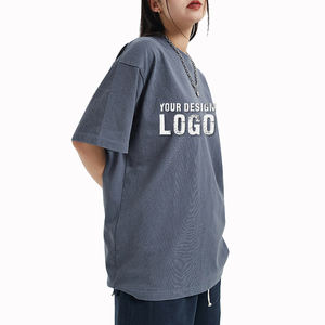 Customized Print Half Sleeve Drop Shoulder Loose <b>Lady</b> <b>T</b> <b>Shirt</b> High Quality Cotton Washed Vintage Oversized Women's <b>T</b> <b>Shirts</b> - Product Image 3