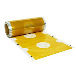 Rollo de película de embalaje de PVC amarillo dorado mate con logotipo personalizable de alta calidad rollo de película de embalaje de alimentos para Festival - Product Image 3